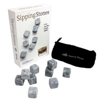Sipping Stones - Set of 9 Grey Whisky Chilling Rocks in Gift Box with Muslin Carrying Pouch - Made of 100% Pure Soapstone Sipping Stones - Set of 9 Grey Whisky Chilling Rocks in Gift Box with Muslin Carrying Pouch - Made of 100% Pure Soapstone