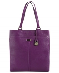 This go-everywhere Cole Haan carryall in soft, pebble grain leather is perfect for stowing everything from office files to flea market finds. A signature front plaque and delicate luggage tag add just the right touch of discerning detail. This go-everywhere Cole Haan carryall in soft, pebble grain leather is perfect for stowing everything from office files to flea market finds. A signature front plaque and delicate luggage tag add just the right touch of discerning detail.