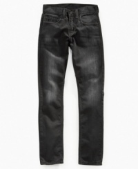 What's the skinny on new denim styles? These slim-fit jeans from Levi's are! A cool fade and a cooler fit. What's the skinny on new denim styles? These slim-fit jeans from Levi's are! A cool fade and a cooler fit.