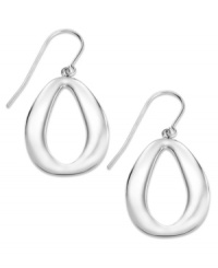 Open to elegant ideas. These drop earrings are crafted from sterling silver with a stylish silhouette. Approximate drop: 1-1/2 inches. Approximate diameter: 3/4 inch. Open to elegant ideas. These drop earrings are crafted from sterling silver with a stylish silhouette. Approximate drop: 1-1/2 inches. Approximate diameter: 3/4 inch.