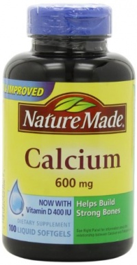 Nature Made Calcium 600mg with Vitamin D 100 Softgels (Pack of 3) Nature Made Calcium 600mg with Vitamin D 100 Softgels (Pack of 3)