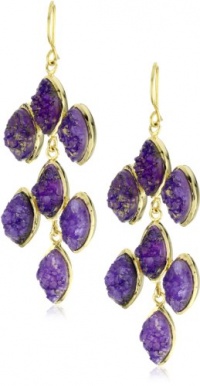 KARA by Kara Ross Drusy Chandelier Marquis Earrings, Purple