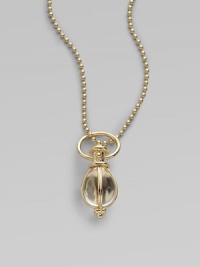 An egg-shaped rock crystal amulet, regally set in 18k yellow gold, has delicate granulated dot accents. Rock crystal 18k yellow gold Length, about 1 Made in Italy Please note: Necklace sold separately. An egg-shaped rock crystal amulet, regally set in 18k yellow gold, has delicate granulated dot accents. Rock crystal 18k yellow gold Length, about 1 Made in Italy Please note: Necklace sold separately.