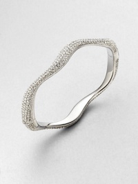 An organically-shaped design featuring accented in pavé crystals. CrystalsRhodium-plated brassDiameter, about 2.25Box and tongue closureImported An organically-shaped design featuring accented in pavé crystals. CrystalsRhodium-plated brassDiameter, about 2.25Box and tongue closureImported