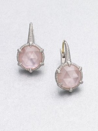 A simple chic design with a mother-of-pearl doublet accented with faceted pink crystals. Mother-of-pearl doublet accented with pink crystalsRhodium-plated sterling silverLength, about .75LeverbackImported A simple chic design with a mother-of-pearl doublet accented with faceted pink crystals. Mother-of-pearl doublet accented with pink crystalsRhodium-plated sterling silverLength, about .75LeverbackImported