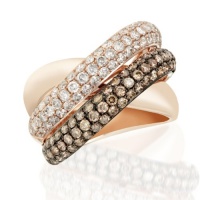 Effy Jewlery Caviar Cognac and White Diamond Ring, 2.20 TCW Ring size 7 Effy Jewlery Caviar Cognac and White Diamond Ring, 2.20 TCW Ring size 7