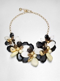 A beautiful blend of beads and stones in a chic cluster design. Glass, plastic and enamel stones12k goldplated brass and zincLength, about 22Lobster clasp closureImported A beautiful blend of beads and stones in a chic cluster design. Glass, plastic and enamel stones12k goldplated brass and zincLength, about 22Lobster clasp closureImported