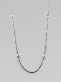 From the Chain Collection. Sterling silver logo stations along a mini box chain.Sterling silver Length, about 46 Lobster clasp closure Imported From the Chain Collection. Sterling silver logo stations along a mini box chain.Sterling silver Length, about 46 Lobster clasp closure Imported