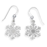 Sterling Silver Small Snowflake Earrings Sterling Silver Small Snowflake Earrings