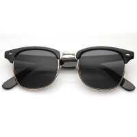 Vintage Inspired Classic Half Frame Horned Rim Wayfarer Sunglasses Vintage Inspired Classic Half Frame Horned Rim Wayfarer Sunglasses