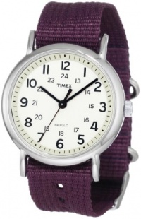 Timex Women's T2N648 Weekender Purple Slip-Thru Nylon Strap Watch Timex Women's T2N648 Weekender Purple Slip-Thru Nylon Strap Watch