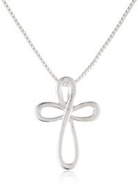 Sterling Silver Eternity Cross Pendant, 18 Sterling Silver Eternity Cross Pendant, 18