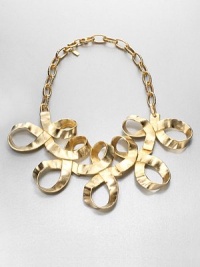 EXCLUSIVELY AT SAKS. A sculptural design inspired by twisted ribbon on a link chain. 22k goldplatedLength, about 16Hook closureMade in USA EXCLUSIVELY AT SAKS. A sculptural design inspired by twisted ribbon on a link chain. 22k goldplatedLength, about 16Hook closureMade in USA