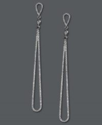 Turn heads at your next evening affair. EFFY Collection's stunning, long drop earrings dazzle with the addition of round-cut diamonds (1 ct. t.w.). Crafted in 14k white gold. Approximate drop: 2-11/16 inches. Turn heads at your next evening affair. EFFY Collection's stunning, long drop earrings dazzle with the addition of round-cut diamonds (1 ct. t.w.). Crafted in 14k white gold. Approximate drop: 2-11/16 inches.