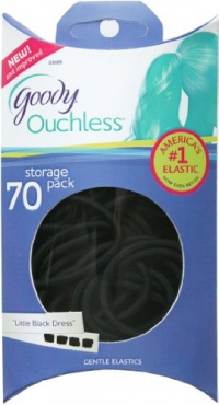 Goody Ouchless Pillow Pack Black Elastics, 4mm, 70 Count Goody Ouchless Pillow Pack Black Elastics, 4mm, 70 Count
