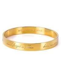 Mom deserves something as special as she is. This gleaning 12-karat gold bangle from kate spade new york is a pretty way to remind her you were listening. Mom deserves something as special as she is. This gleaning 12-karat gold bangle from kate spade new york is a pretty way to remind her you were listening.
