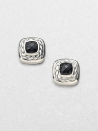 From the Color Classic Collection. A simply chic style with a faceted black onyx stone set in sleek sterling silver with an iconic cable design. Black onyxSterling silverSize, about .19Post backImported From the Color Classic Collection. A simply chic style with a faceted black onyx stone set in sleek sterling silver with an iconic cable design. Black onyxSterling silverSize, about .19Post backImported