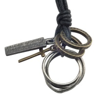 Trendy Mens Vintage Style Silver Cross Rings Pendant Chain Jewelry Trendy Mens Vintage Style Silver Cross Rings Pendant Chain Jewelry