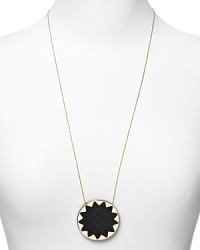 Update outfits in an instant with House of Harlow 1960's graphic pendant. Whether worn over jersey basics or a simple dress, this necklace brings the celestial cool. Update outfits in an instant with House of Harlow 1960's graphic pendant. Whether worn over jersey basics or a simple dress, this necklace brings the celestial cool.