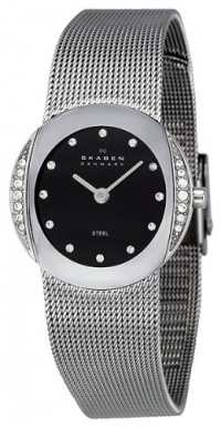 Skagen Women's O689SSSB Quartz Black Dial Stainless Steel Watch Skagen Women's O689SSSB Quartz Black Dial Stainless Steel Watch