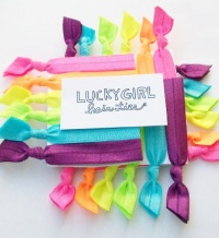 Lucky Girl Hair Ties, Neon Rainbow Set of 6 Lucky Girl Hair Ties, Neon Rainbow Set of 6