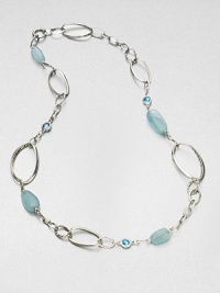 Capture a piece of spring's clear blue sky with blue topaz and aquamarine set in sterling silver. Sky blue topazAquamarineSterling silverLength, about 33Lobster clasp closureMade in Bali Capture a piece of spring's clear blue sky with blue topaz and aquamarine set in sterling silver. Sky blue topazAquamarineSterling silverLength, about 33Lobster clasp closureMade in Bali