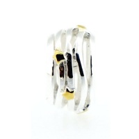 Sterling Silver Pandora compatible Crownea Ring Cluster with Golden Dots Silver Charm Bead fits Pandora Bracelet 240085 Sterling Silver Pandora compatible Crownea Ring Cluster with Golden Dots Silver Charm Bead fits Pandora Bracelet 240085