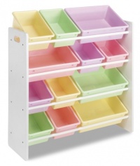Whitmor 6437-1523-DS Kids' 12-Bin Organizer, Pastel Colors Whitmor 6437-1523-DS Kids' 12-Bin Organizer, Pastel Colors