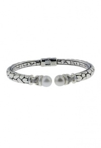 Effy Jewlery Balissima Sterling Silver Diamond and Pearl Bangle Effy Jewlery Balissima Sterling Silver Diamond and Pearl Bangle