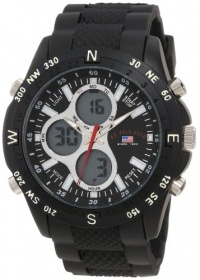 U.S. Polo Assn. Men's US9140 Black Rubber Strap Analog Digital Watch U.S. Polo Assn. Men's US9140 Black Rubber Strap Analog Digital Watch