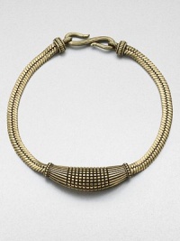 A stunning statement necklace with a mix of beautiful textures in antique-finished brass. Antique-finished brassLength, about 17Hook closureImported A stunning statement necklace with a mix of beautiful textures in antique-finished brass. Antique-finished brassLength, about 17Hook closureImported