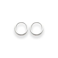 14k Gold White Gold Endless Hoop Earrings 14k Gold White Gold Endless Hoop Earrings