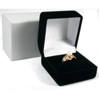Black Flocked Ring Gift Box Jewelry Display Black Flocked Ring Gift Box Jewelry Display
