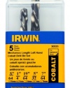 Irwin 30520 5 Piece Left Hand Cobalt 5/64-Inch to 19/64-Inch Cobalt Twist Drill Bit Assortment