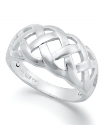 Sweet, intricate & stylish. Giani Bernini's pretty sterling silver ring features a crisscross design that matches with any look. Size 8. Sweet, intricate & stylish. Giani Bernini's pretty sterling silver ring features a crisscross design that matches with any look. Size 8.