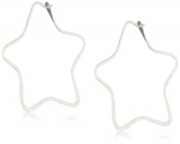 Melissa Joy Manning Sterling Silver Star Hoop Earrings Melissa Joy Manning Sterling Silver Star Hoop Earrings
