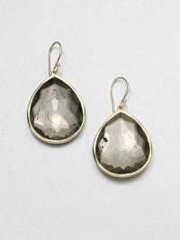 From the Rock Candy® Collection. Faceted pyrite doublet in a teardrop shape set in radiant 18k gold. 18k goldPyrite doubletDrop, about 1.5Hook backImported 