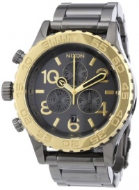 Nixon A037-2228 Ladies 42-20 Chrono Gunmetal Gold Watch Nixon A037-2228 Ladies 42-20 Chrono Gunmetal Gold Watch