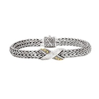 925 Silver & Diamond Criss-Cross Bracelet (0.22ctw)- 7.5 IN 925 Silver & Diamond Criss-Cross Bracelet (0.22ctw)- 7.5 IN