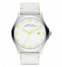 Marc Jacobs Henry White Dial White Leather Unisex Watch MBM1247 Marc Jacobs Henry White Dial White Leather Unisex Watch MBM1247