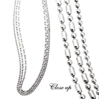 925 Silver Triple Strand Bead Chain 18 , 20 or 24 IN 925 Silver Triple Strand Bead Chain 18 , 20 or 24 IN