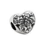 CleverEve Designer Series Kera Sterling Silver 6.90 grams Mistletoe Heart Bead