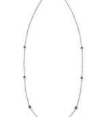 B. Brilliant Sterling Silver Necklace, Cubic Zirconia London Blue Station Necklace (1 ct. t.w.)