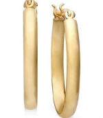 Giani Bernini 24k Gold over Sterling Silver Earrings, Oval Hoop