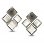 CleverEve Designer Series Smoky Quartz Diamond Shapes Sterling Silver Earrings 13.65 ct. tw. CleverEve Designer Series Smoky Quartz Diamond Shapes Sterling Silver Earrings 13.65 ct. tw.