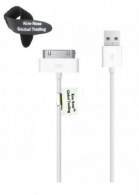 10' FT WHITE Extension USB Sync Cable Power Cord Charger Supports iPhone 4S 4 3GS iPad 1 2 3, iPod