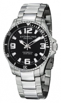 Stuhrling Original Men's 395.33B11 Aquadiver Regatta Champion Professional Diver Swiss Quartz Date Black Bezel Watch Stuhrling Original Men's 395.33B11 Aquadiver Regatta Champion Professional Diver Swiss Quartz Date Black Bezel Watch