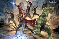 (22x34) The Avengers Strike Comic Poster Print (22x34) The Avengers Strike Comic Poster Print