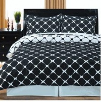 Full / Queen Bloomingdale 3pc Duvet Cover Set Black & White Full / Queen Bloomingdale 3pc Duvet Cover Set Black & White