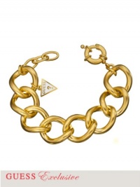 GUESS Women's Yellow Gold-Tone Curb Chain Bracelet, GOLD GUESS Women's Yellow Gold-Tone Curb Chain Bracelet, GOLD